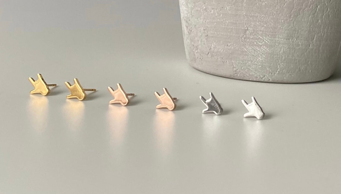 Solid ILY Stud Earrings