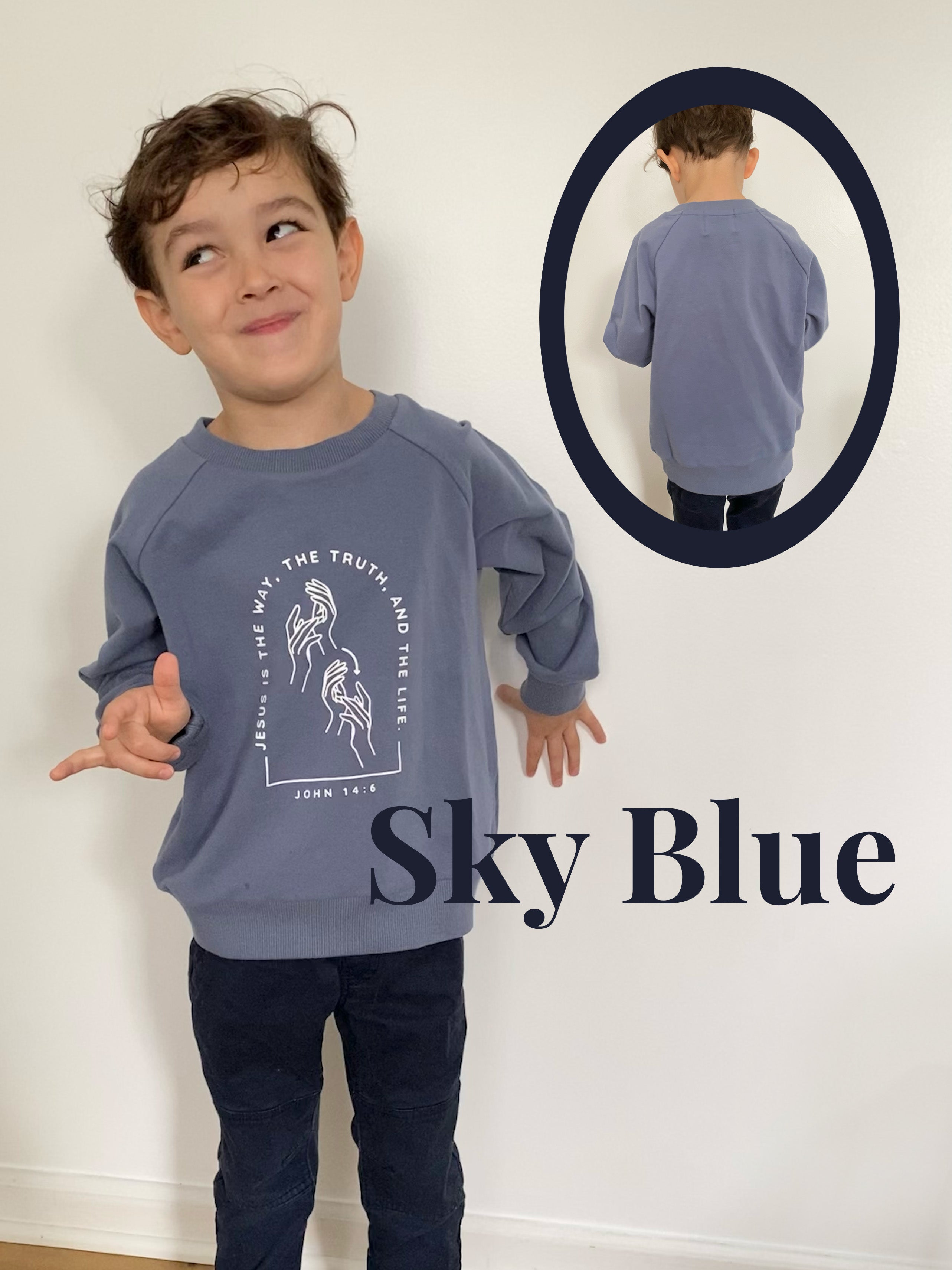 ASL Kids “JESUS” Oversized Crewneck Sweatshirt