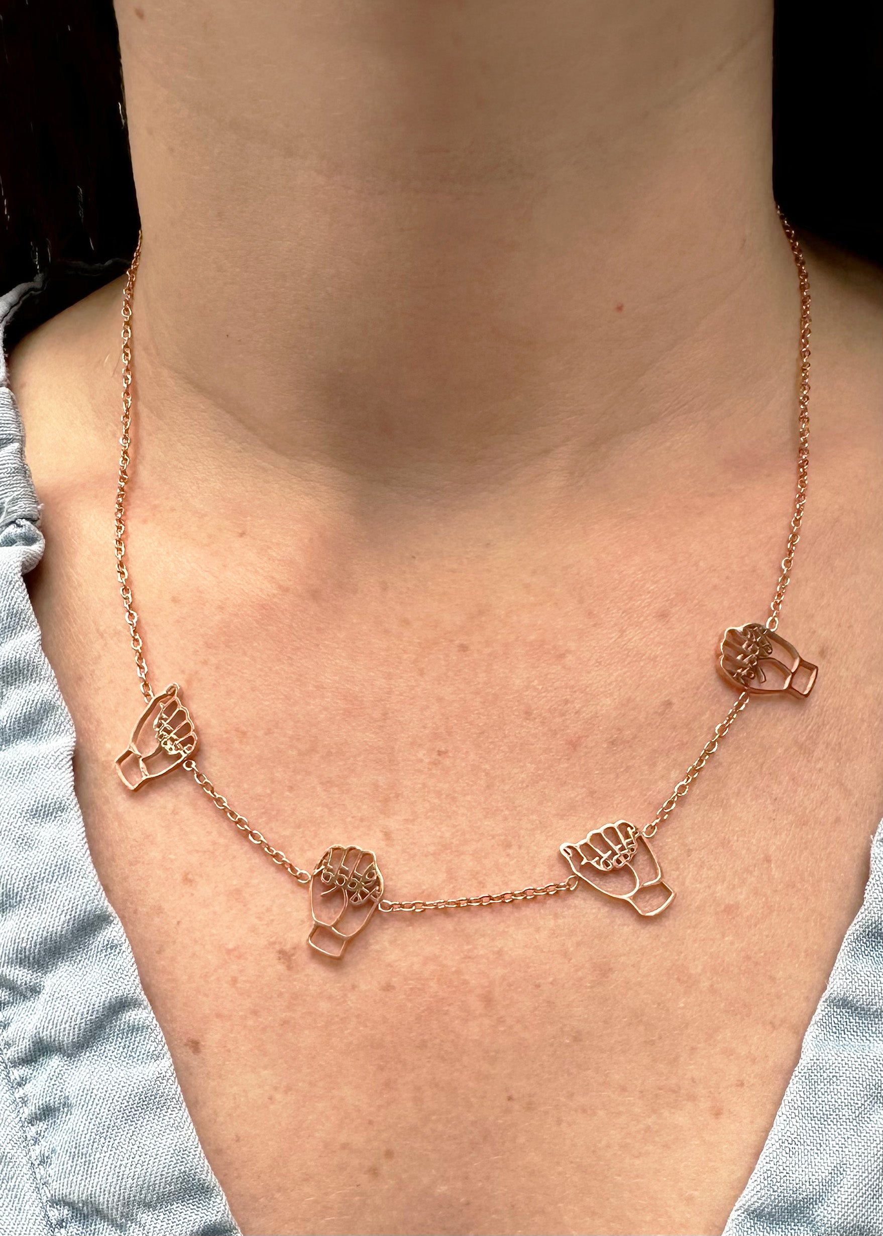 MAMA Fingerspelling Necklace