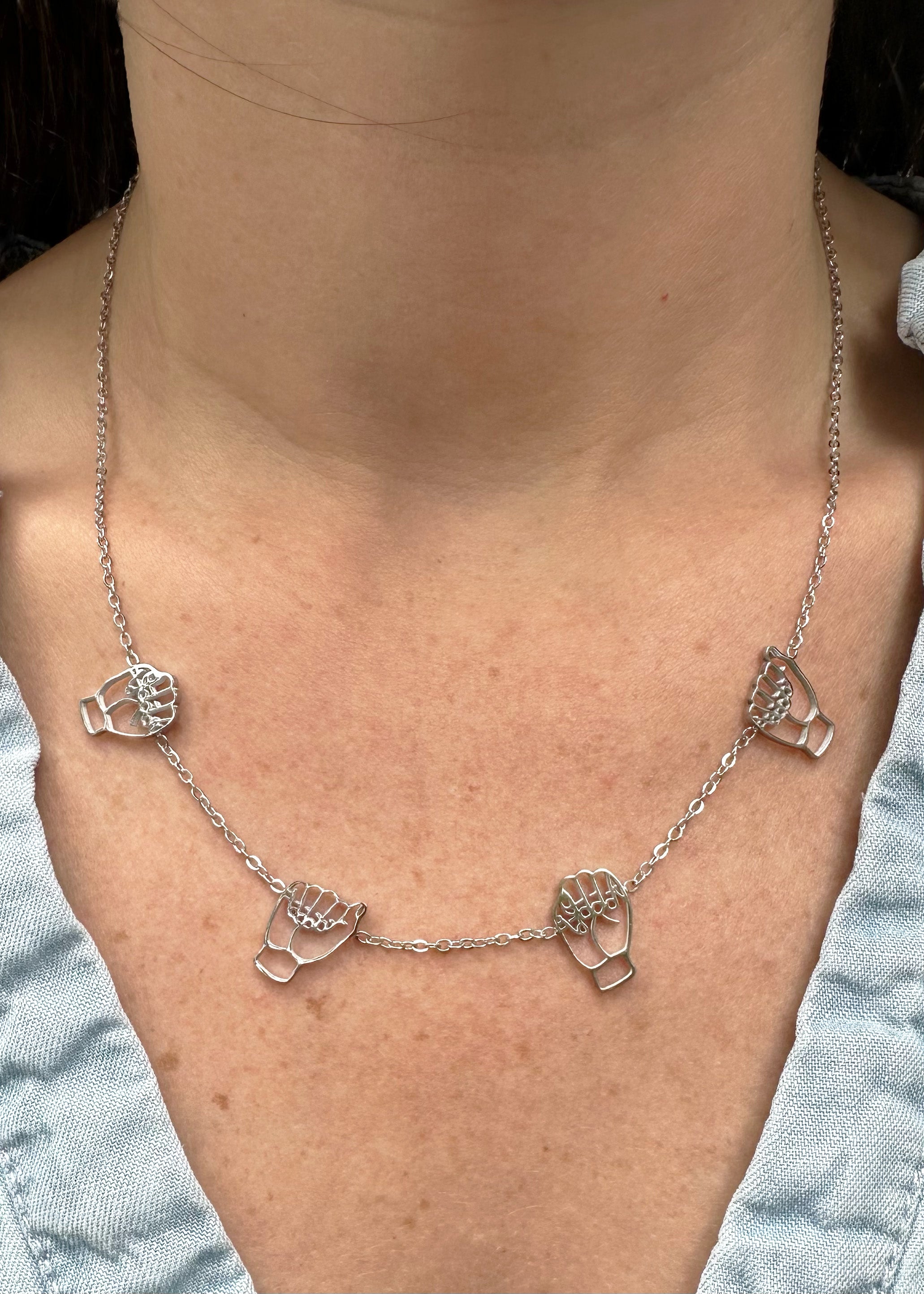 MAMA Fingerspelling Necklace