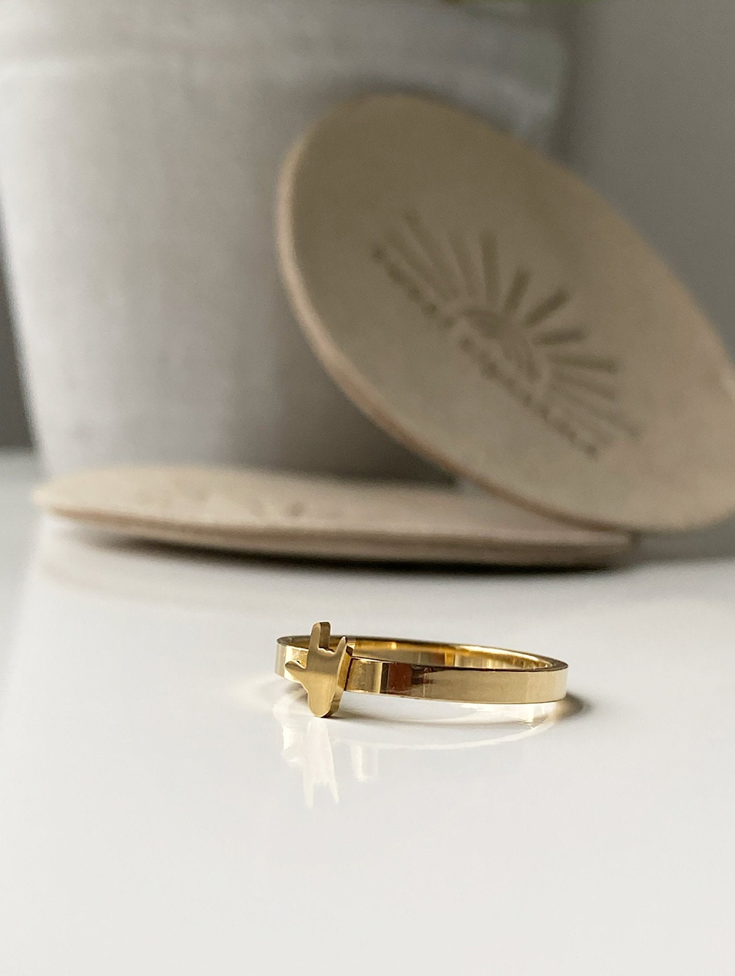 Thin Stackable ILY Ring