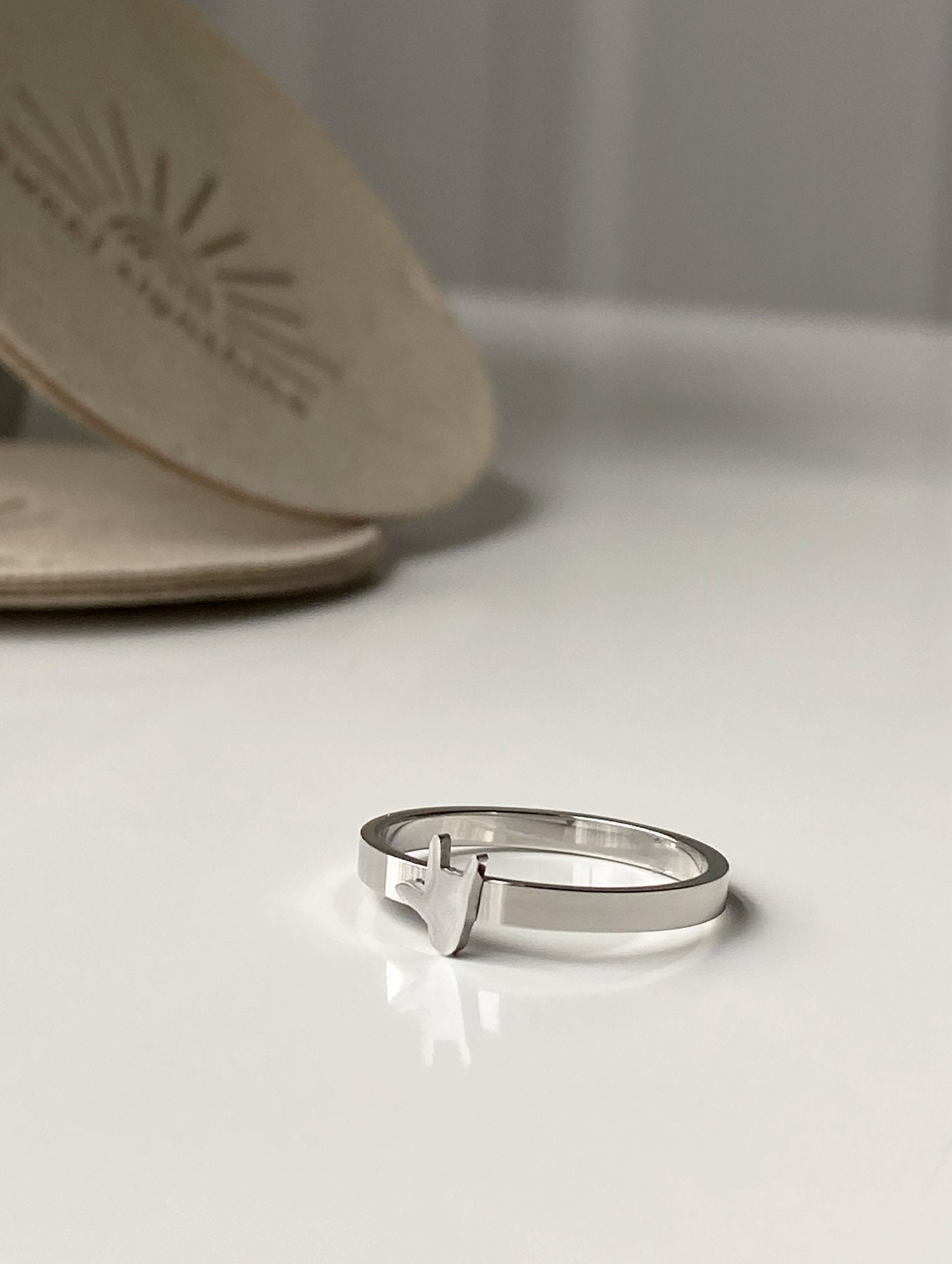 Thin Stackable ILY Ring