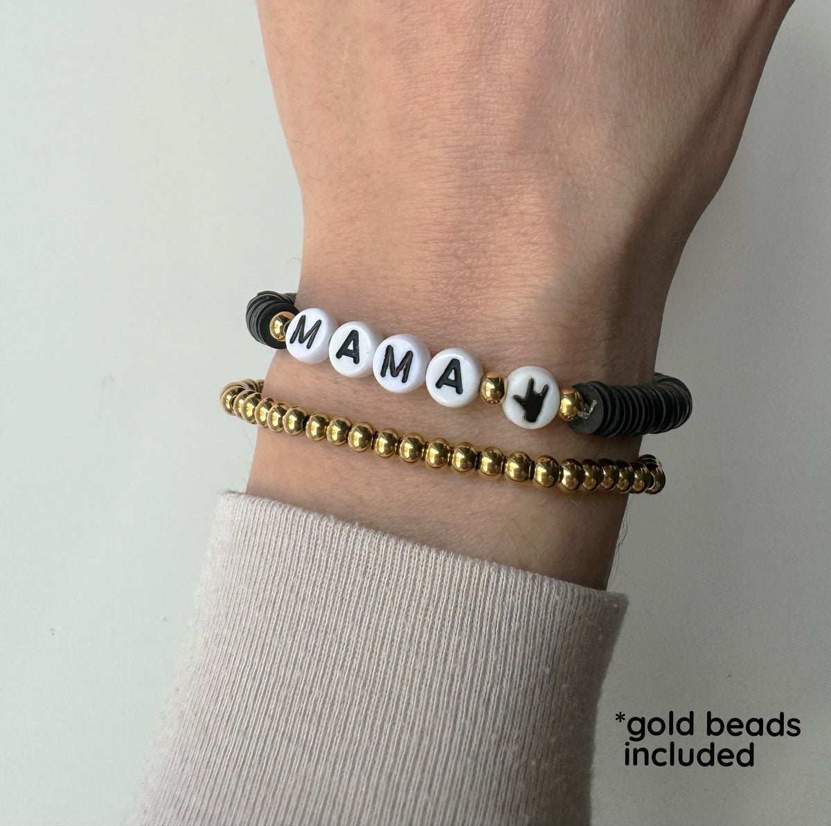Bead Custom Name Bracelet with ILY