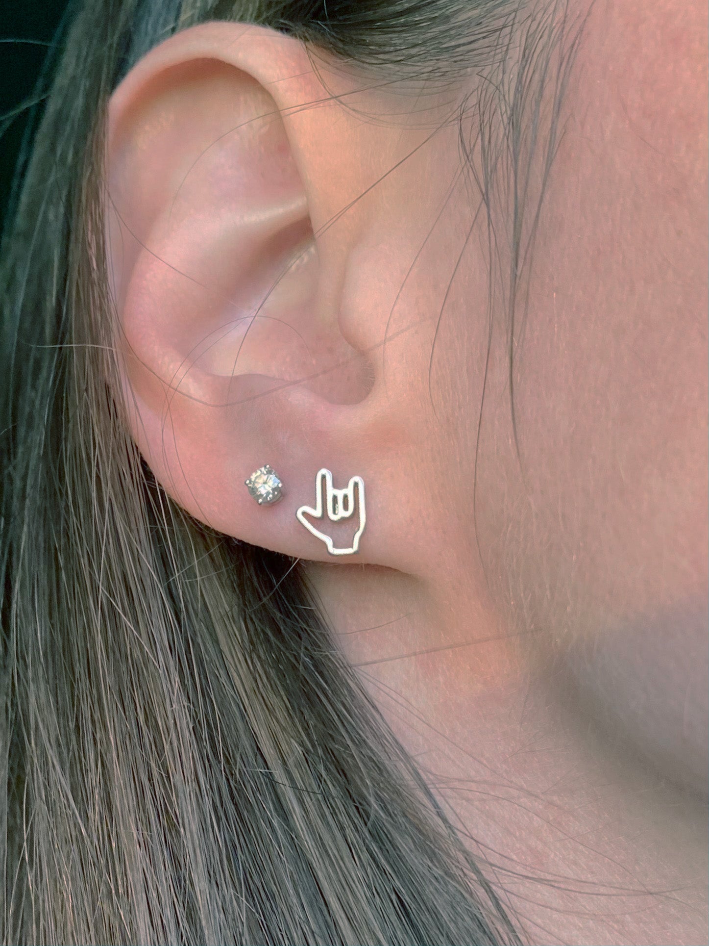 Outline ILY Stud Earrings