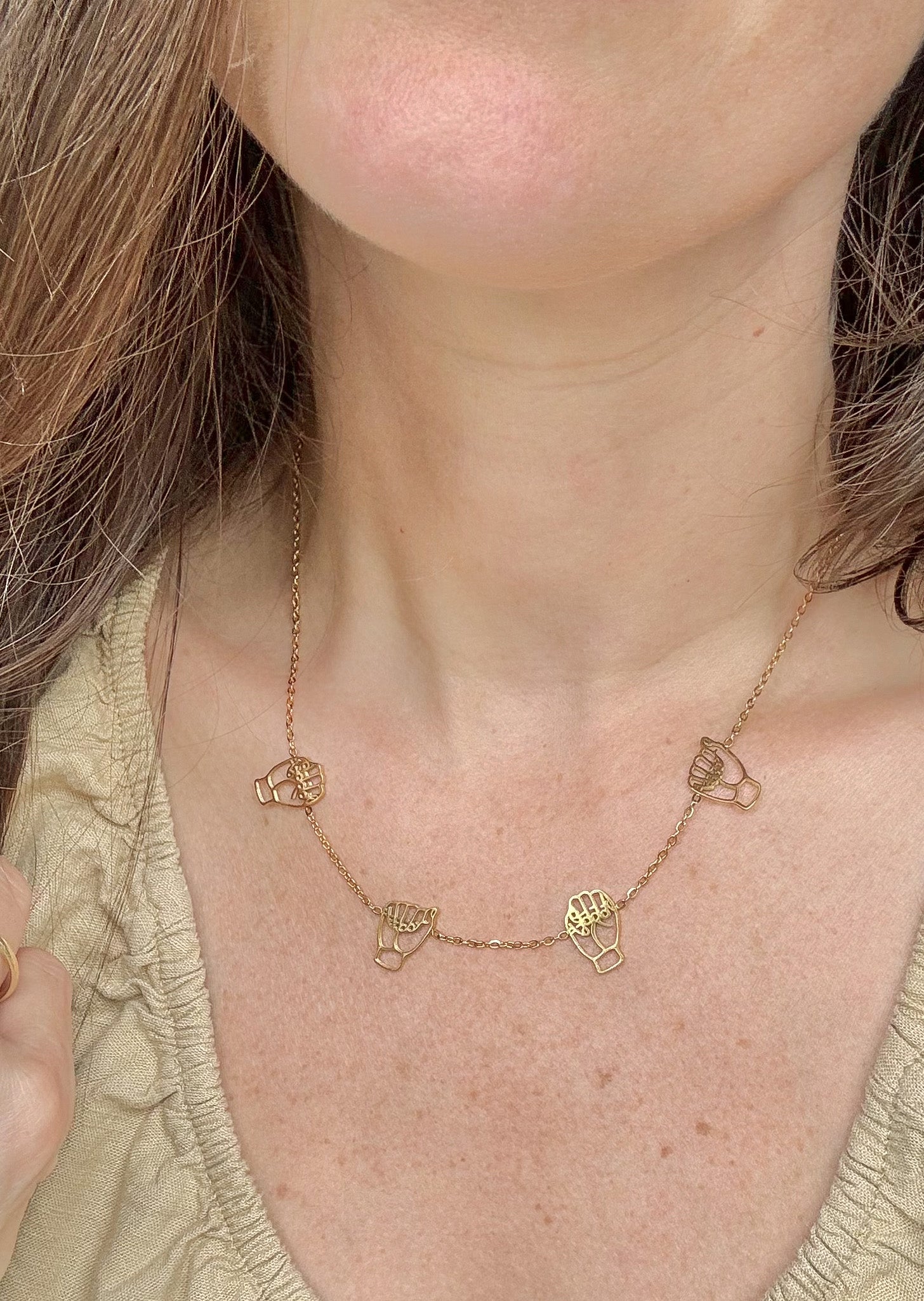 MAMA Fingerspelling Necklace