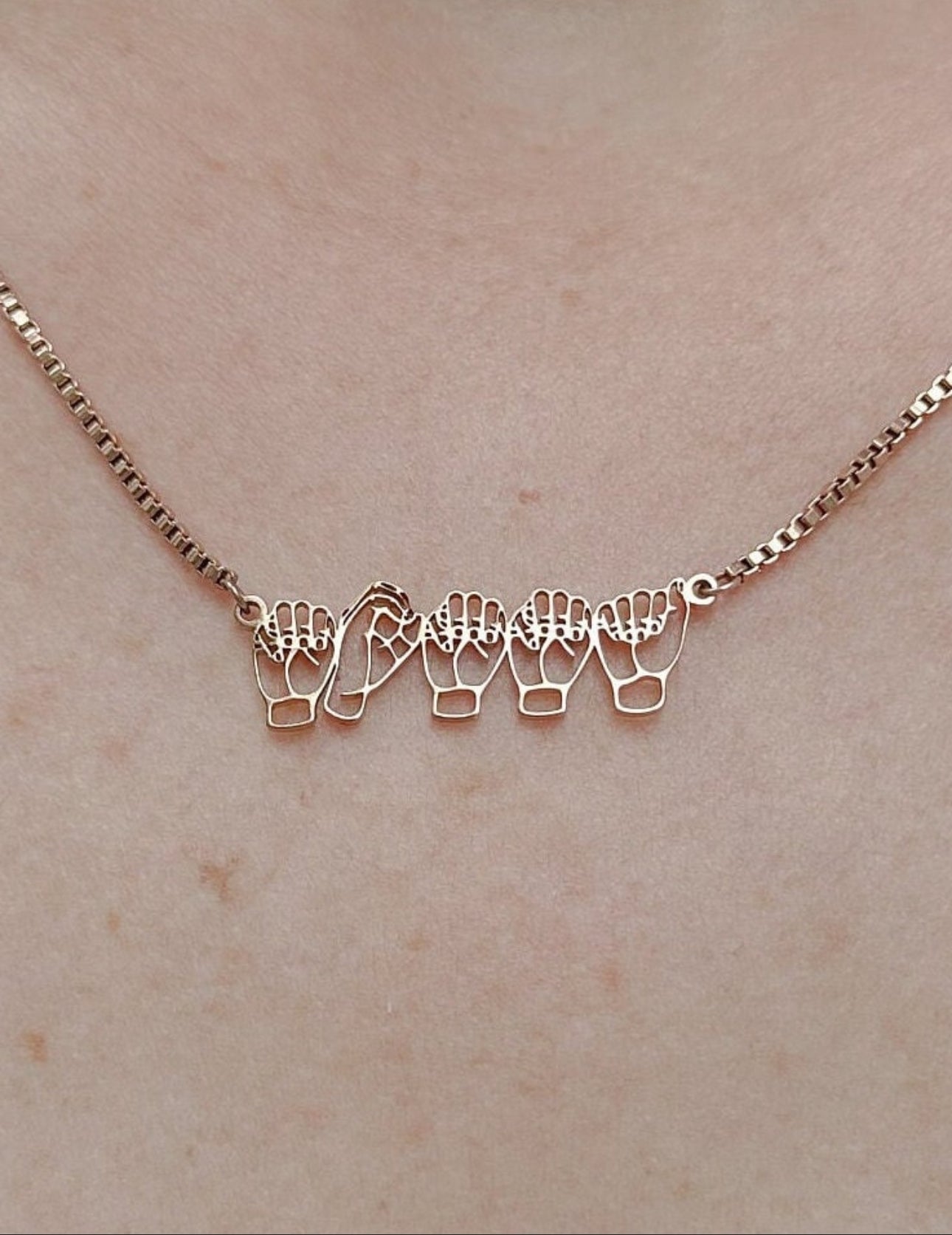 Fingerspelling One Letter & Name Necklace
